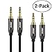 [2Pack] 3.5mm Male to Male Aux Cord, iXCC 3Feet Auxiliary Audio Cable for Car, Apple, Samsung, Android, Windows and MP3 Player, All 3.5mm-Enabled Devices