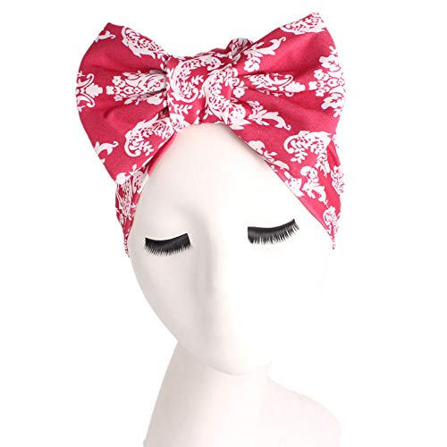 Women Hats Fashion, ZOMUSAR Women Retro Country Garden Printing Bow Hat Turban Brim Pile Cap (H)