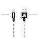 iXCC Braided Lightning Cable, [MFi Certified] 4 Feet Nylon-Braided iPhone Charging and Sync Cable for iPhone 7/6/6s/Plus/5/SE/iPad Mini/Air/Pro - (Black/White)