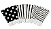 Famoby 36 pcs Black,White Chevron Stripe Polka Dot Paper Popcorn Boxes