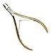 Rui Smiths Professional Cuticle Nippers, Gold-Plated Carbon Steel, French Handle, Double Spring, 6mm Jaw (Full Jaw)