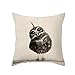 LAZAMYASA Animal Fashion Abstract Pug Dog Cushion Cover Case Pillow Custom Zippered Square Pillowcase 18x18 (one Side),Kitty Hawk