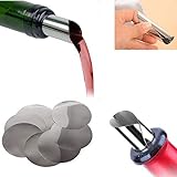 50pcs Silver Wine Pourer Drop Stopping Pour Disk Spout