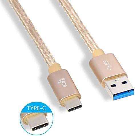 LINKPIN Type C (USB-C) to USB 3.0 Braided Aluminum Cable 3ft/1m for Lumia 950xl/950,Nexus 5x/6p and Other Type-C Supported Devices(Gold)
