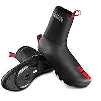 TEUME Bike Shoe Covers Over Shoes Cycling Bicycle Overshoes Winter Proof Water Resistance Warmer Windproof((L)