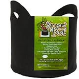 Smart Pots 7-Gallon Smart Pot Soft-Sided Container, Black with Cut handles