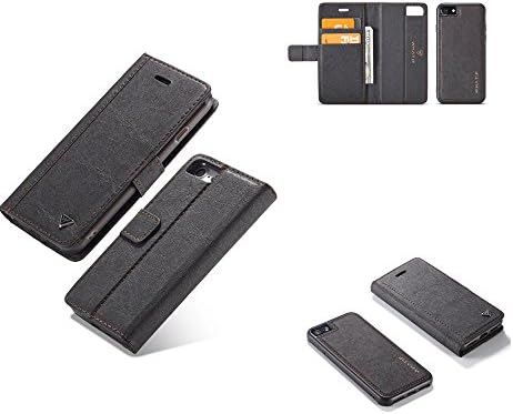 iPhone 7 Wallet Case,iPhone 8 Case,Esing Environmental Water-proof Kraft Paper Durable Flip Folio Cases with ID&amp;Credit Card Pockets 2 in 1 Detachable Slim Case for Apple iPhone 7 8 4.7 Inch(Black)