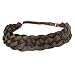 DIGUAN 5 Strands Synthetic Hair Braided Headband Classic Chunky Wide Plaited Braids Elastic Stretch Hairpiece Women Girl Beauty accessory, 56g (#Copper Brown)