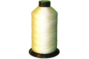 ITEM4EVER Bonded Nylon Sewing Thread Size #138 T135 1250yds for Outdoor Upholstery (raw White)