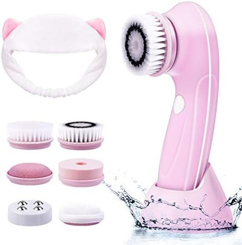 Facial Cleansing Brush 6-in-1 Electric cleanser for Exfoliating Massaging IPX7 Waterproof