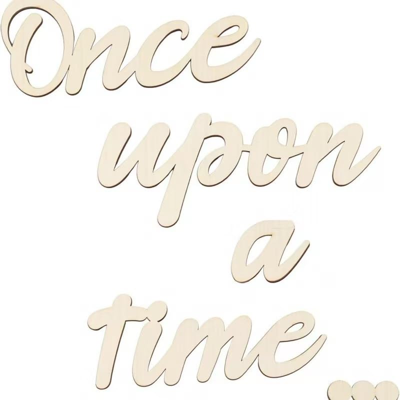 Photo 1 of 1Pc Gold Creative Once Upon a Time Sign Wall Decor, Wall Decor for Reading Corner Room Home Décor Family Bookshelf Birthday Present DIY Decoration