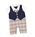 Taiycyxgan Baby Boy Summer Short Sleeve Gentleman Bow Tie Tuxedo Rompers Bodysuits Black 80