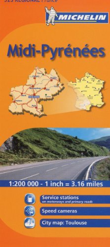 Michelin Map France: Midi Pyrenees 525 (Maps/Regional (Michelin)) (English and French Edition) by Michelin
