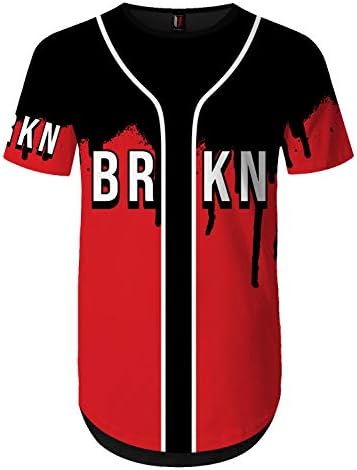 UrbanMax Mens Streetwear Hipster All Over Printed Printed Longline T-Shirts