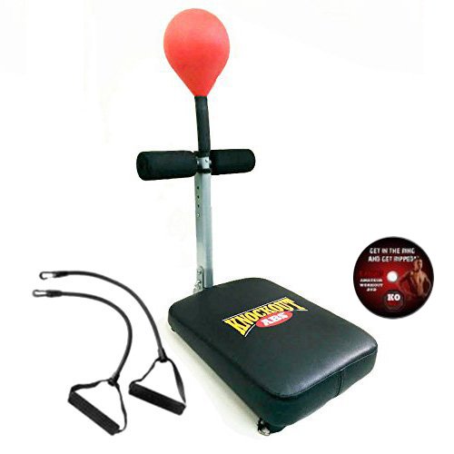 KnockOut Abs® Anti stress speed punching bag with sit up bench for an