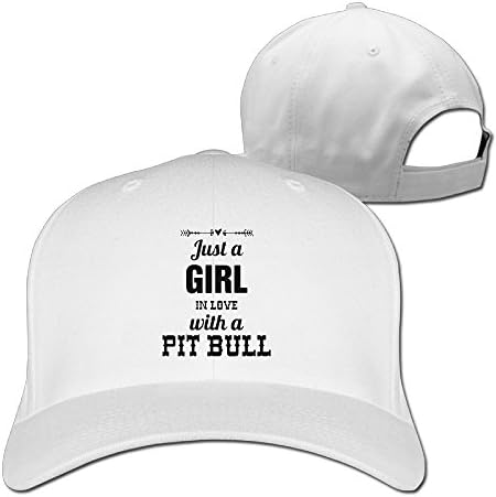 Just A Girl In Love With A Pit Bull Plain Adjustable Trucker Hat