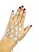 JEWSUN Rhinestone Foot or Hand Jewelry Barefoot Sandals Bridemaids Beach Wedding Jewelry Toe Ring Anklet（2PC）