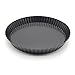 HOMOW Heavy Duty Nonstick 9 inch Pizza Pan, Quiche Pan With Removable Bottom, Removable Loose Bottom Quiche Pan, Tart Pie Pan 9