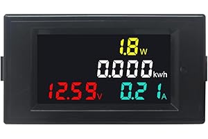 KETOTEK DC Voltmeter Ammeter 14-600V 20A Digital Multimeter Voltage Meter Voltage Meter Voltage Meter 4 in 1 Amp Volt Watt Kw