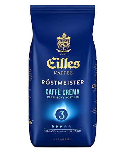 Eilles Gourmet Caffè Crema Röstmeister, 1000g, ganze Bohne 4er Pack – Bild 3