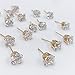 14K Gold Filled Stud Earrings With an Exquisite 6mm Cubic Zirconia Stone for Men, Women