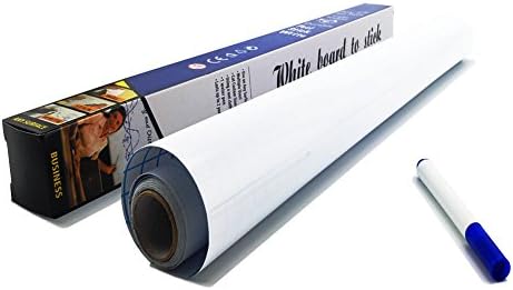 Dry Erase Wall Decal - Self Adhesive Whiteboard Contact Paper - Stickers a Roll 17.7" x 78.7" Wallpaper for School/ Office/ Home/ Kid/ Art/ Decoration