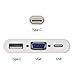 USB Type C Hub to VGA Adapter - Multiport USB C 3.1 Hub Female with Charging & Video Converter for Apple MacBook,ChromeBook Pixel Projector TV and More Type-c Devices
