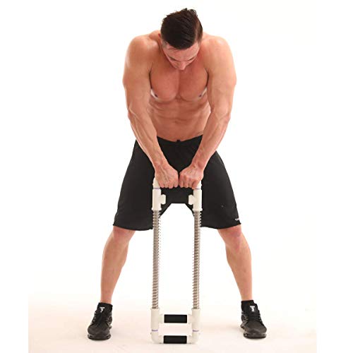 GoFitness Push Down Bar Machine - Chest Expander at Home Workout Equipment - Portable Spring Resistance Exercise Gym Kit for Home, Travel or Outdoors
