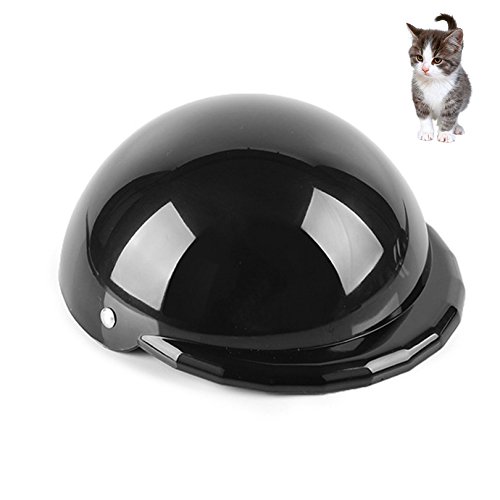 Petacc Plastic Pet Hard Hat Decorative Dog Helmets Hat Creative Cat Helmets Cap Portable Pet Safety Helmets, Black, M - Thumbnail 7