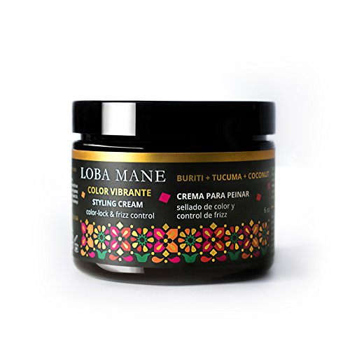 Loba Mane Natural Styling Cream - With Nourishing Organic Coconut, Buriti & Tucuma - Defines Style, Tames Frizz and Moisturizes, Leaving Hair Soft and Manageable - Safe for Color Treated Hair