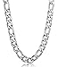 ORAZIO 16-30 Inches Figaro Chain Necklace for Men Women 4-12MM Stainless Steel Figaro Link Chain