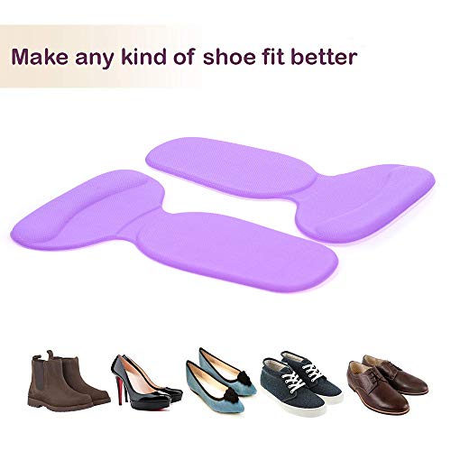 Heel Cushion Pads, zosenda 5 Pairs Comfortable Heel Liners for Blisters Pain Relief, Anti-Slip Back Heel Inserts for Shoes Too Big, Self-Adhesive Shoe Heel Grips for Men & Women - 10 Pcs