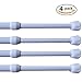 Spring Tension Rod 28-48inch Curtain Rod,Stainless Steel 0.6mm Thickness Heavy-Duty, Easy Adjustable Installation(White)1-Pack