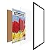 FrameStarr 24x36 Black Poster Frame, Pre-Assembled Black Poster Frame 24 x 36, Solid Composite Wood Frame for Wall Mounting