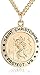 Men's 14k Gold-Filled Solid Saint Christopher Pendant with Gold-Plated Stainless Steel Chain, 24