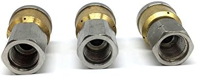 YOKING Sewer Jetting Nozzle for High Pressure Washer, YK-TB14B, Rotating, 3/8'',1/4'',1/8'' Female NPT, 4000 PSI, 3 Pcs in One Package, Stainless Steel (1/8'')
