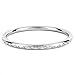 West Coast Jewelry Women's Stainless Steel Scalloped Design Bangle Bracelet
