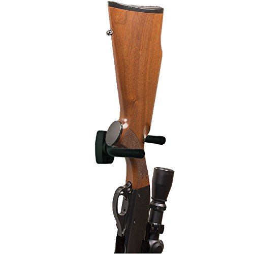 YELAIYEHAO Vertical Gun Hanger and Rifle Storage Securely Holds Firearm and Bow (Black, 4)