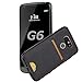 Abacus24-7 LG G6 Case, Bumper Cover with a Card Holder Pocket, Black