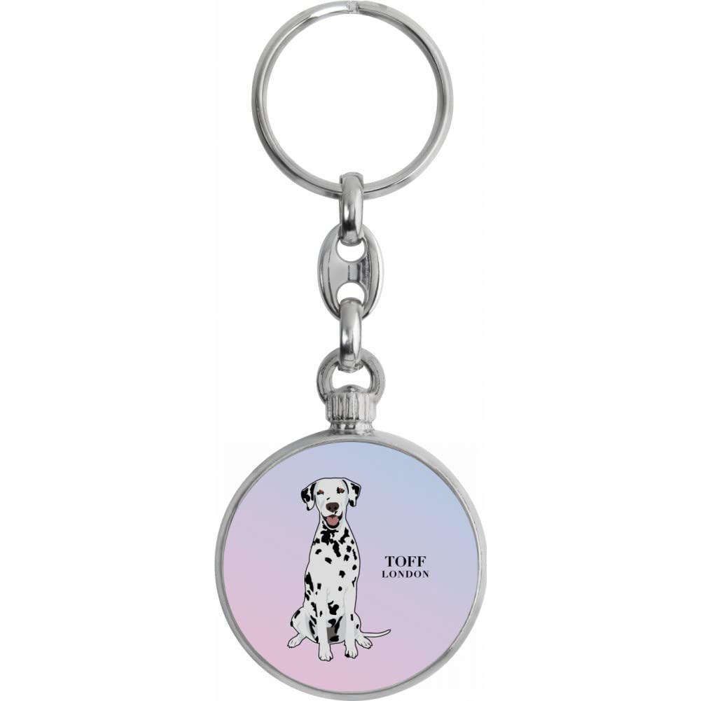 Toff London Black And White Dalmatian Dog Keyring
