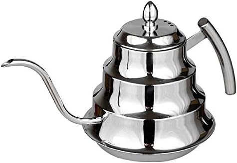 Stainless Steel Pour Over Kettle w/ Gooseneck Spout - 1.2 Liter - Drip Pot for Coffee & Tea