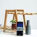 2 Layers Mini Bamboo Plant Stand Small Flower Display Rack Shelf Planter Indoor Outdoor Garden Desktop Decoration Succulent Plants