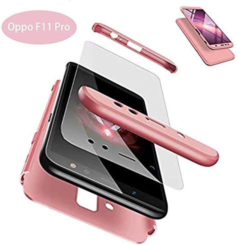 Venga amigos Integral Case of Oppo F11 Pro Slim Shockproof Anti Slip & Anti Fingerprint Cover Front & Back + Tempered Glass Screen Protector 360 Degree Full Protection Shield for Oppo F11 Pro