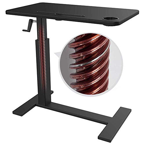 Balee Hospital Bed Table, Overbed Table with Crank Adjustable Height