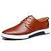 ZZHAP Men's Casual Oxford Shoes Breathable Flat Fashion Sneakers Brown US 11