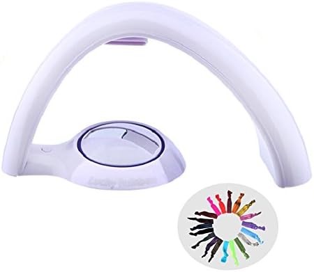 Rainbow Projector Room Night Light LED Color Lamp Magic Romantic Lights for Kids+100 Pcs / Lot Candy Color Ribbon Ponytail Holder Yoga Twist Elastic Band or Hair Ties Hair Accessories