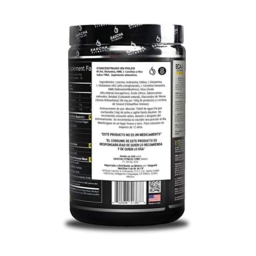 Sascha Fitness BCAA 4:1:1 + Glutamine,HMB,L-Carnitine, HICA | Powerful and Instant Powder Blend with Branched Chain… - Image 4