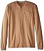 Key Apparel Men's Big Heavyweight 3-Button Long Sleeve Henley Pocket T-Shirt, Khaki, 2X-Large/Tall