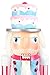 Needzo Pink Nutcracker Christmas Figure with Cake Hat, 14 Inch