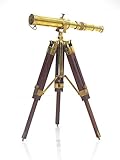 Vintage Brass Floor Standiing Telescope on Tripod